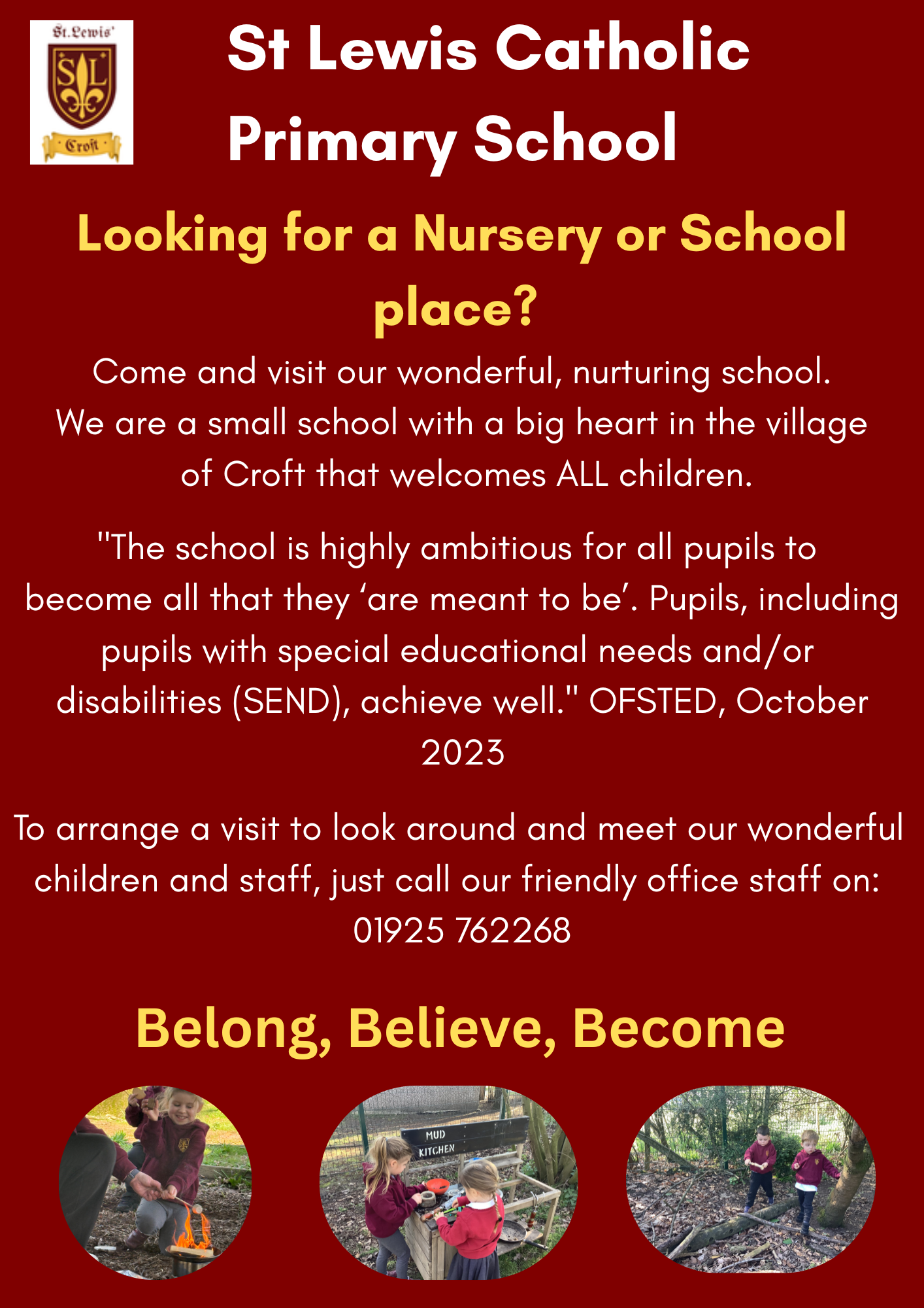 Nursery admissions poster