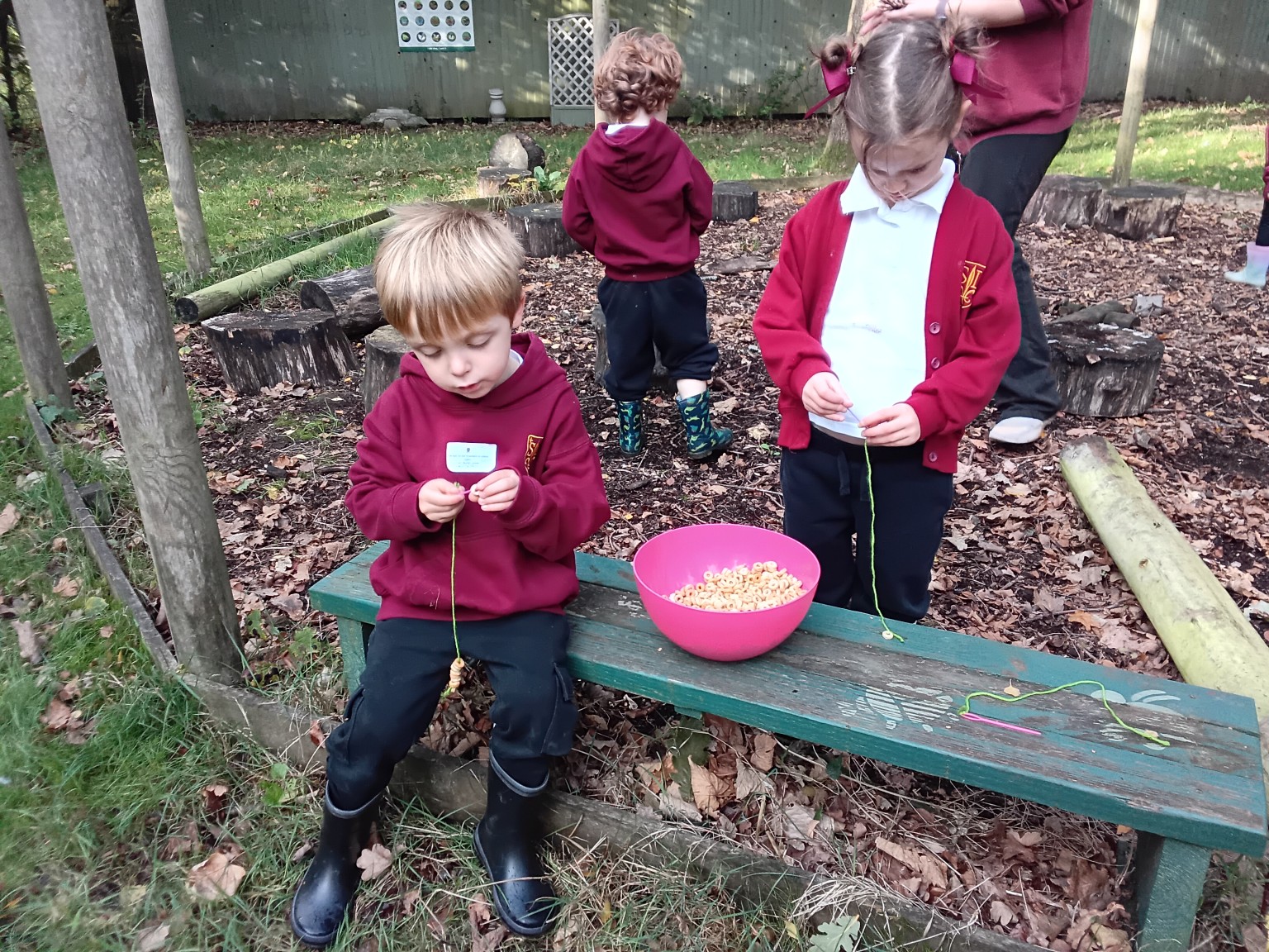 Threading in forest school