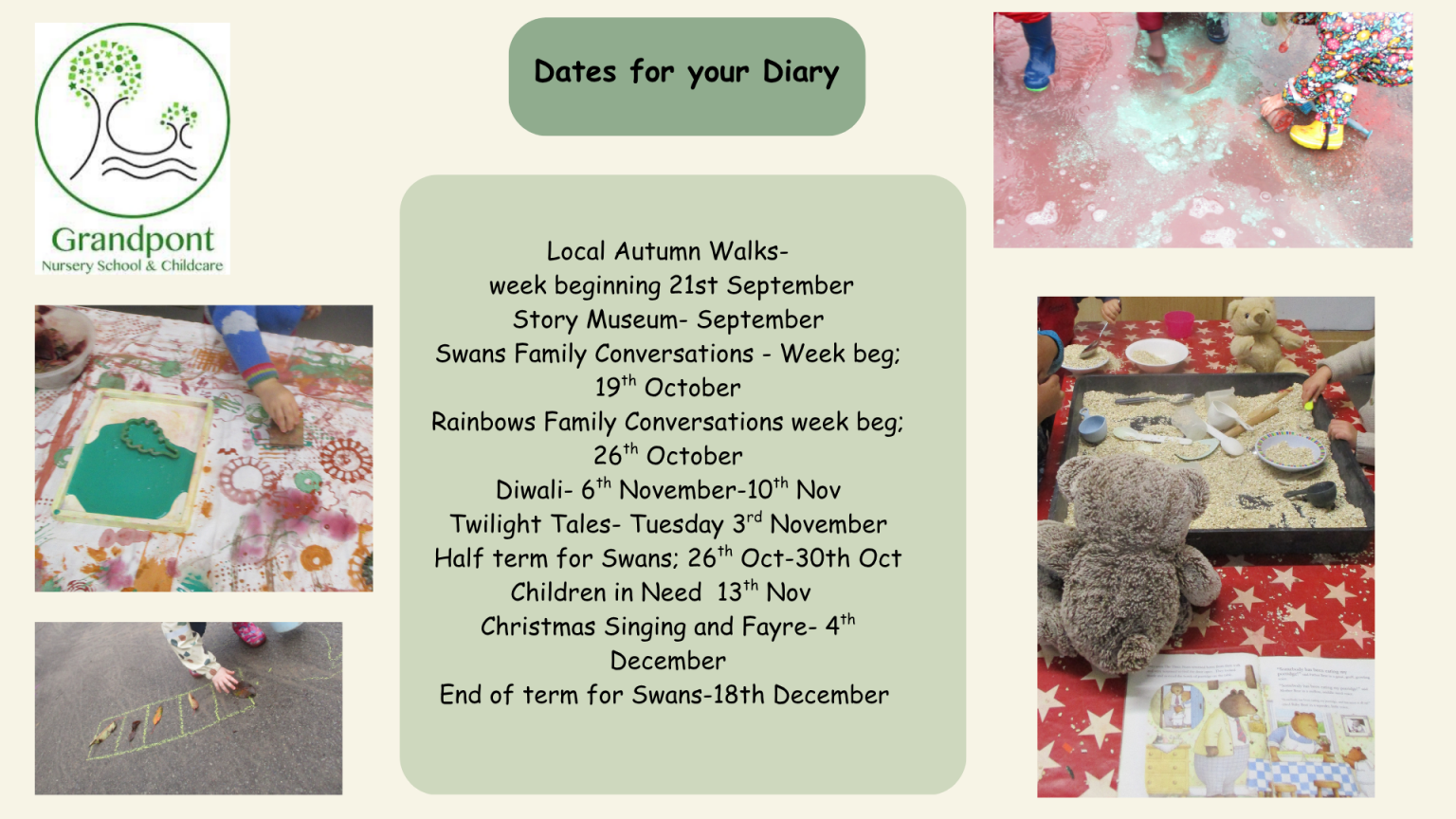 Dates for your Diary