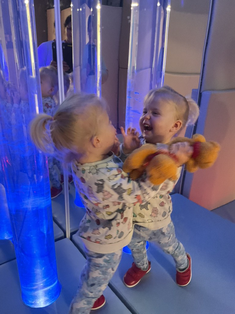 Playing in the sensory room