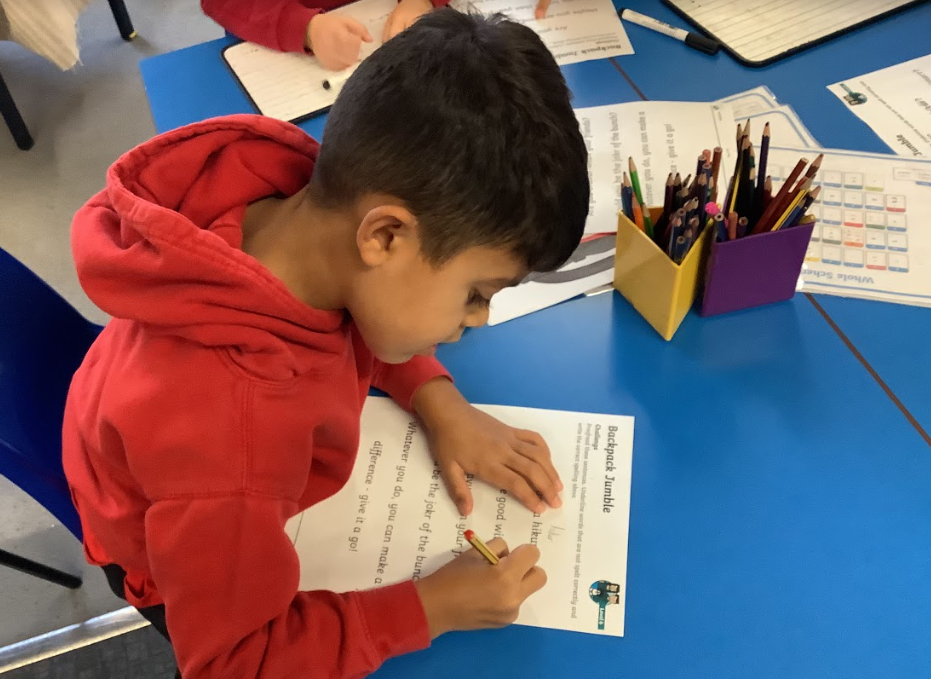 Practising editing in our phonics lessons