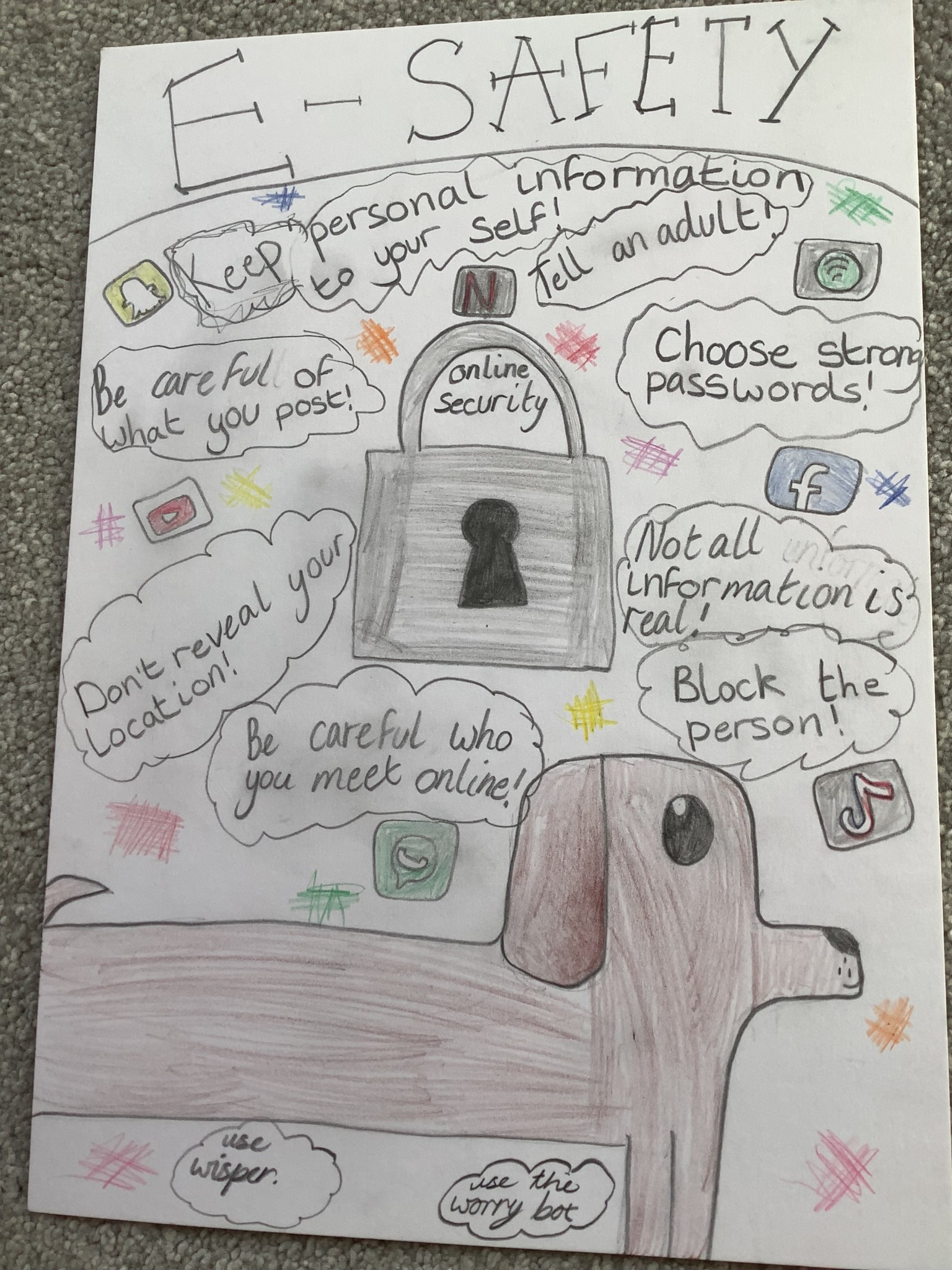 A winning E-safety poster