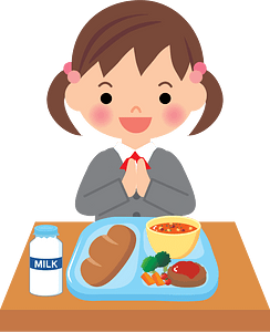 Illustration pupil saying Grace