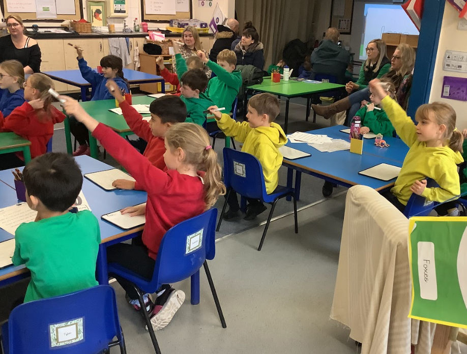 Parents were invited in for a spelling and phonics morning