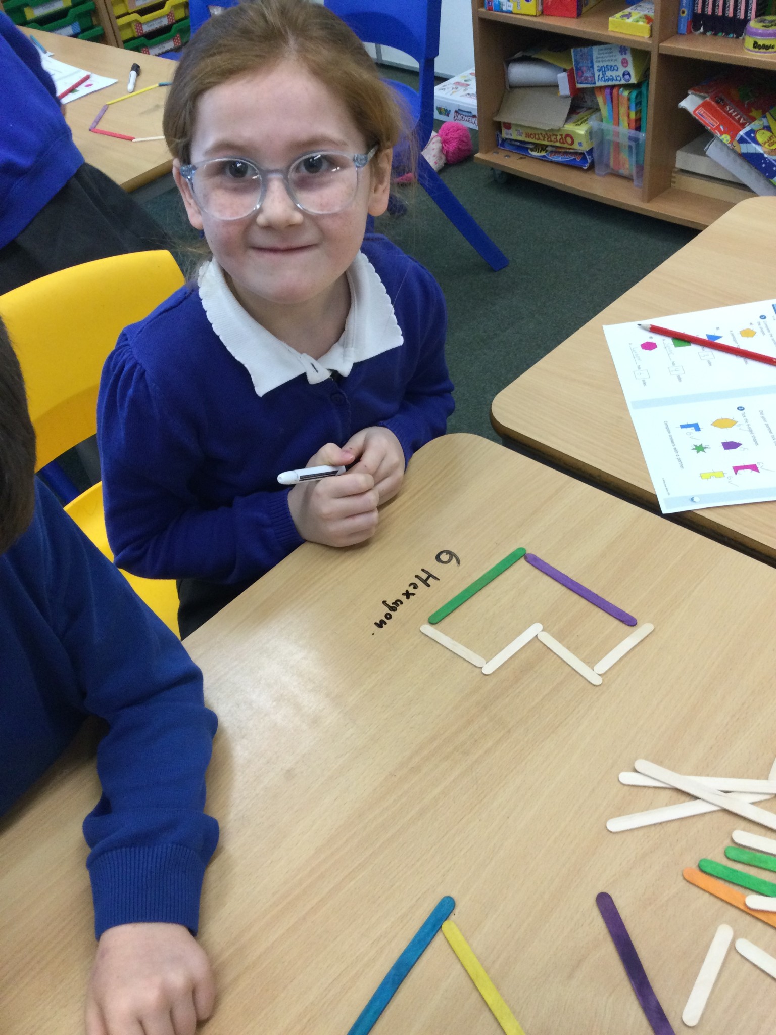 Year 2 have been identifying and describing both 2D and 3D shapes and looking at their properties.
