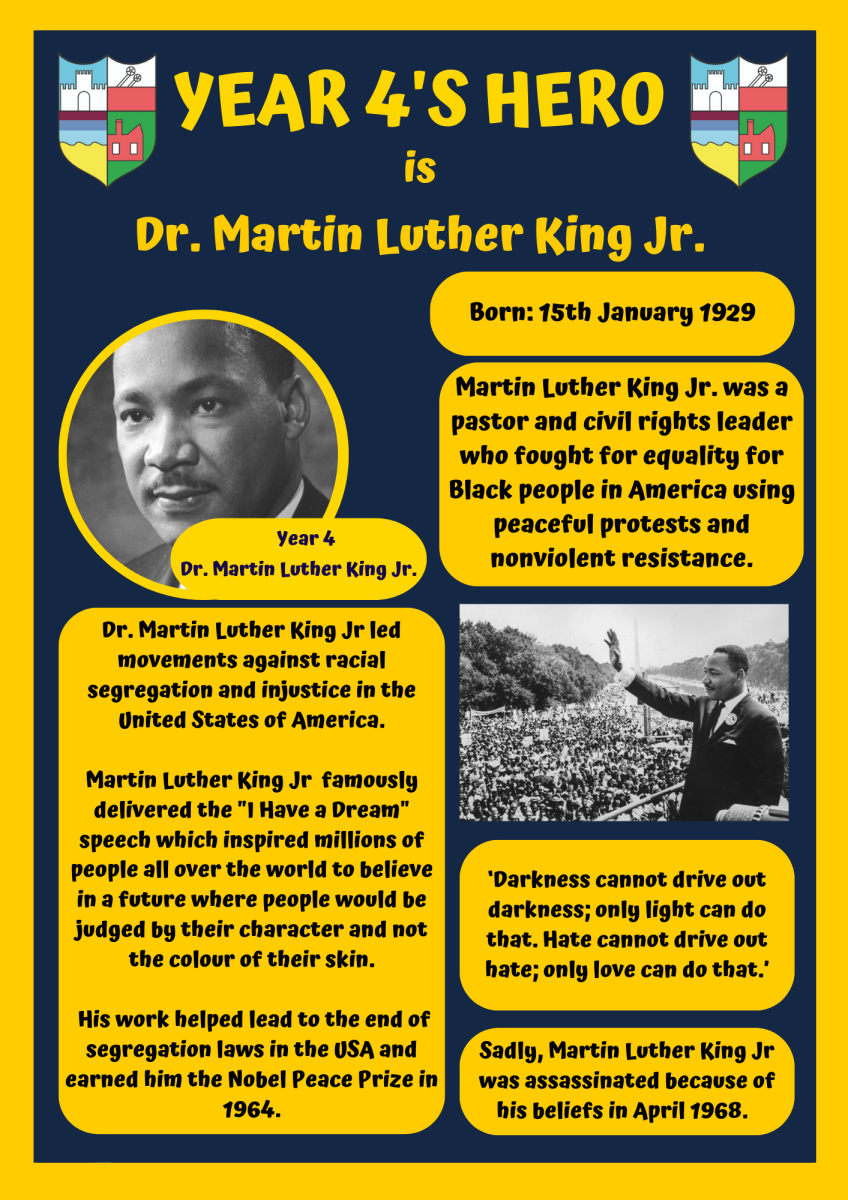Year 4's Hero Martin Luther King Jr.