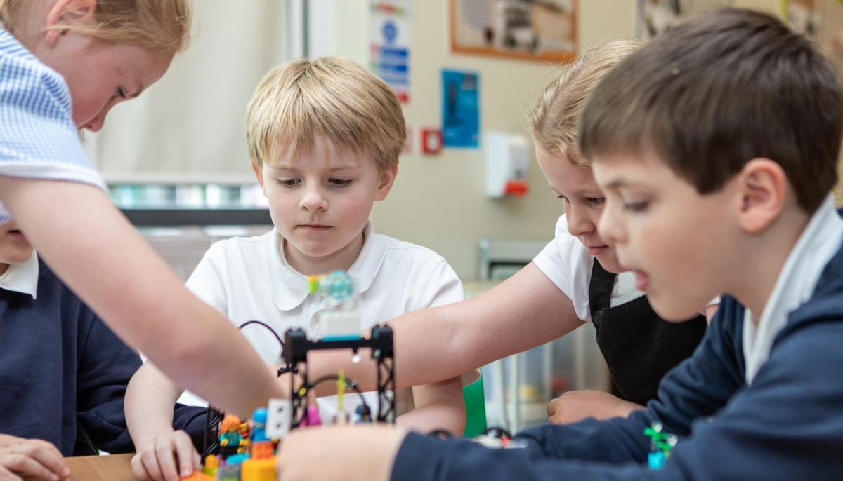 Children engaged in activity 