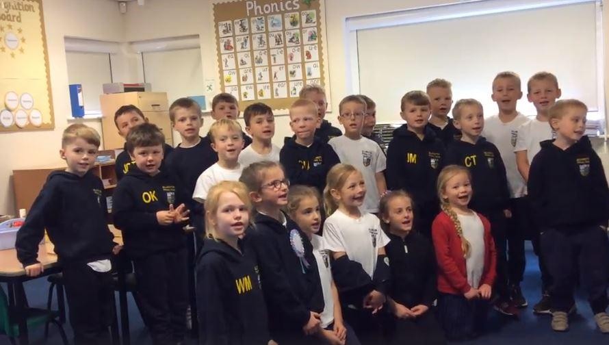Singing as part of a class performance