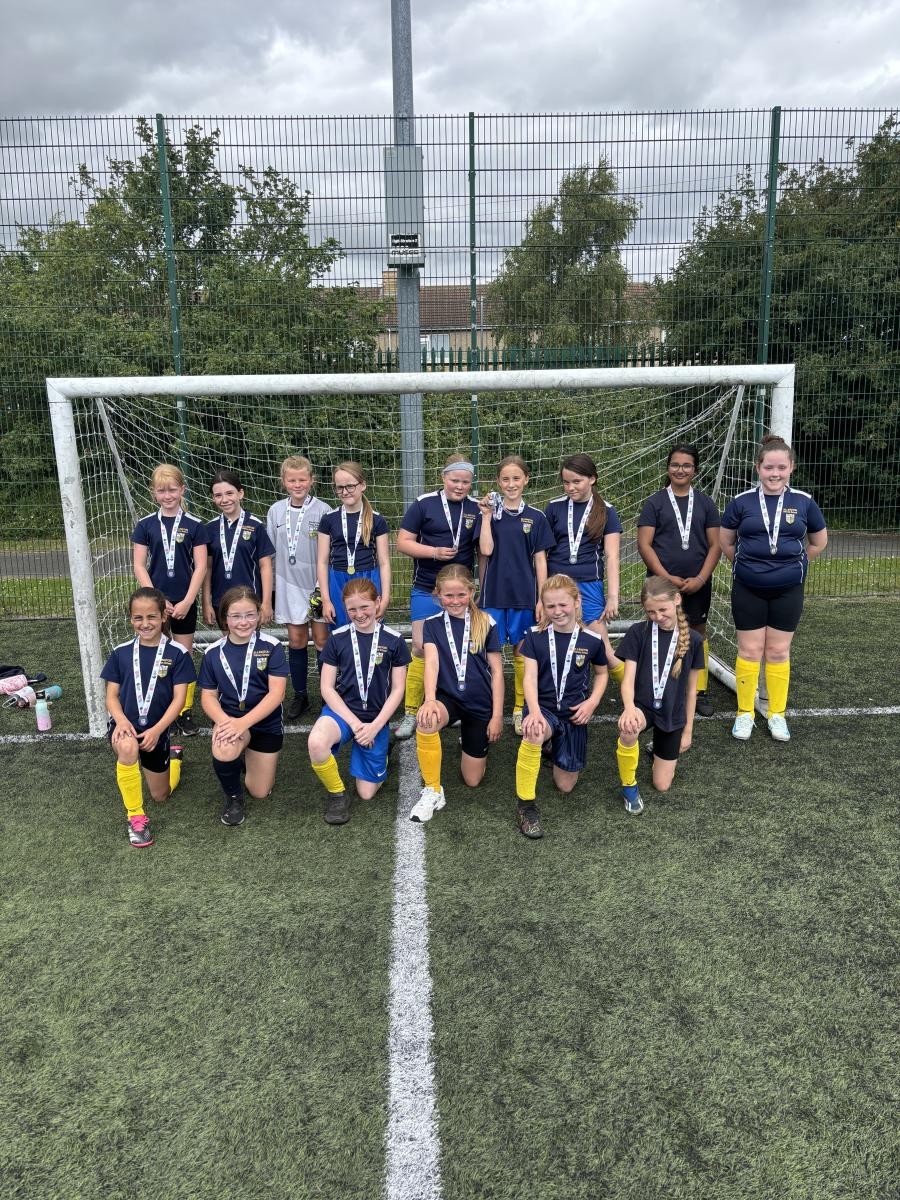 Our girls football team taking part in an English Schools FA football festival.