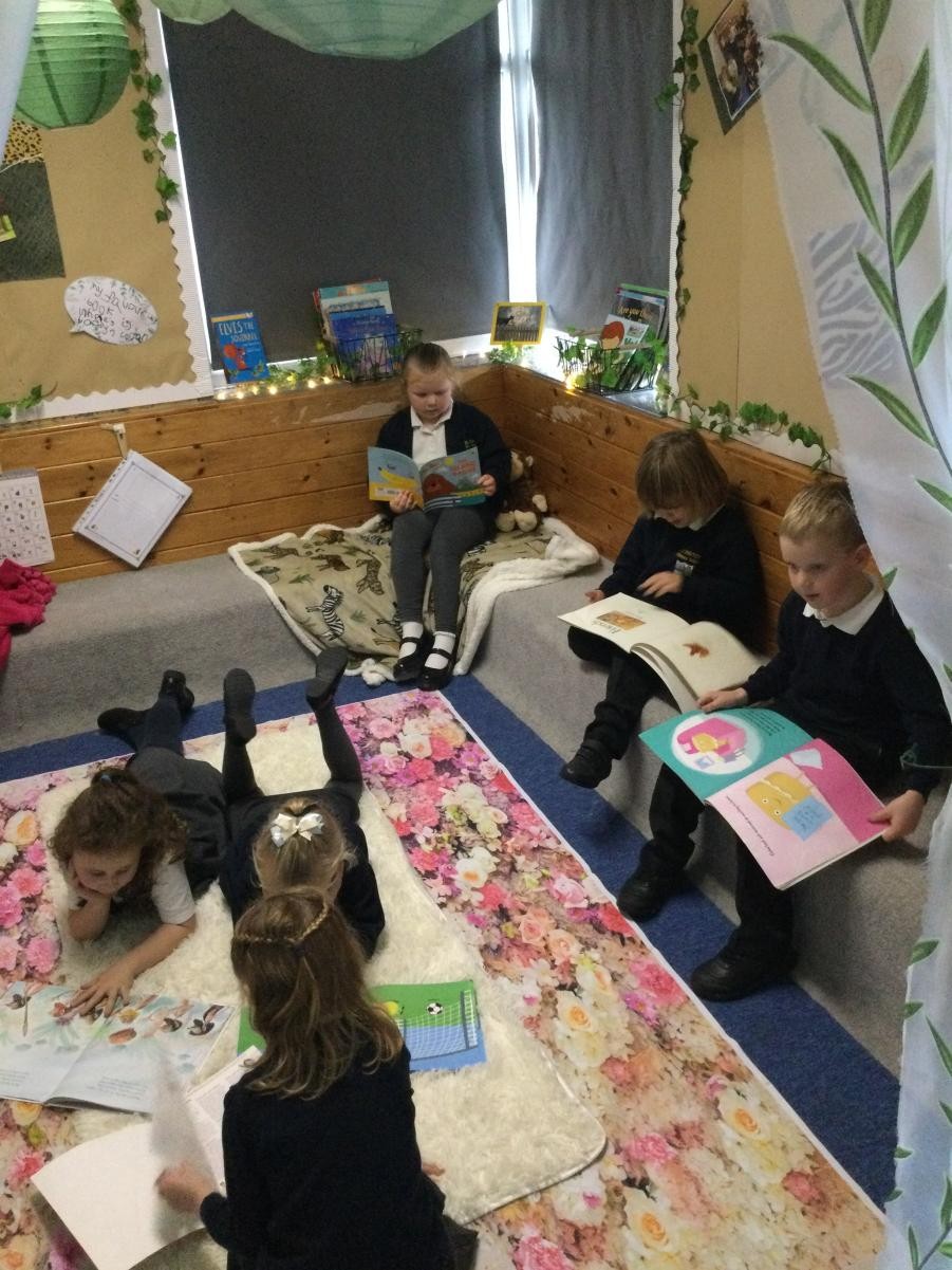 The perfect cosy corner to read our favourite stories