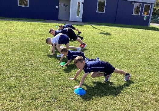 Pupils on their marks - ready to run