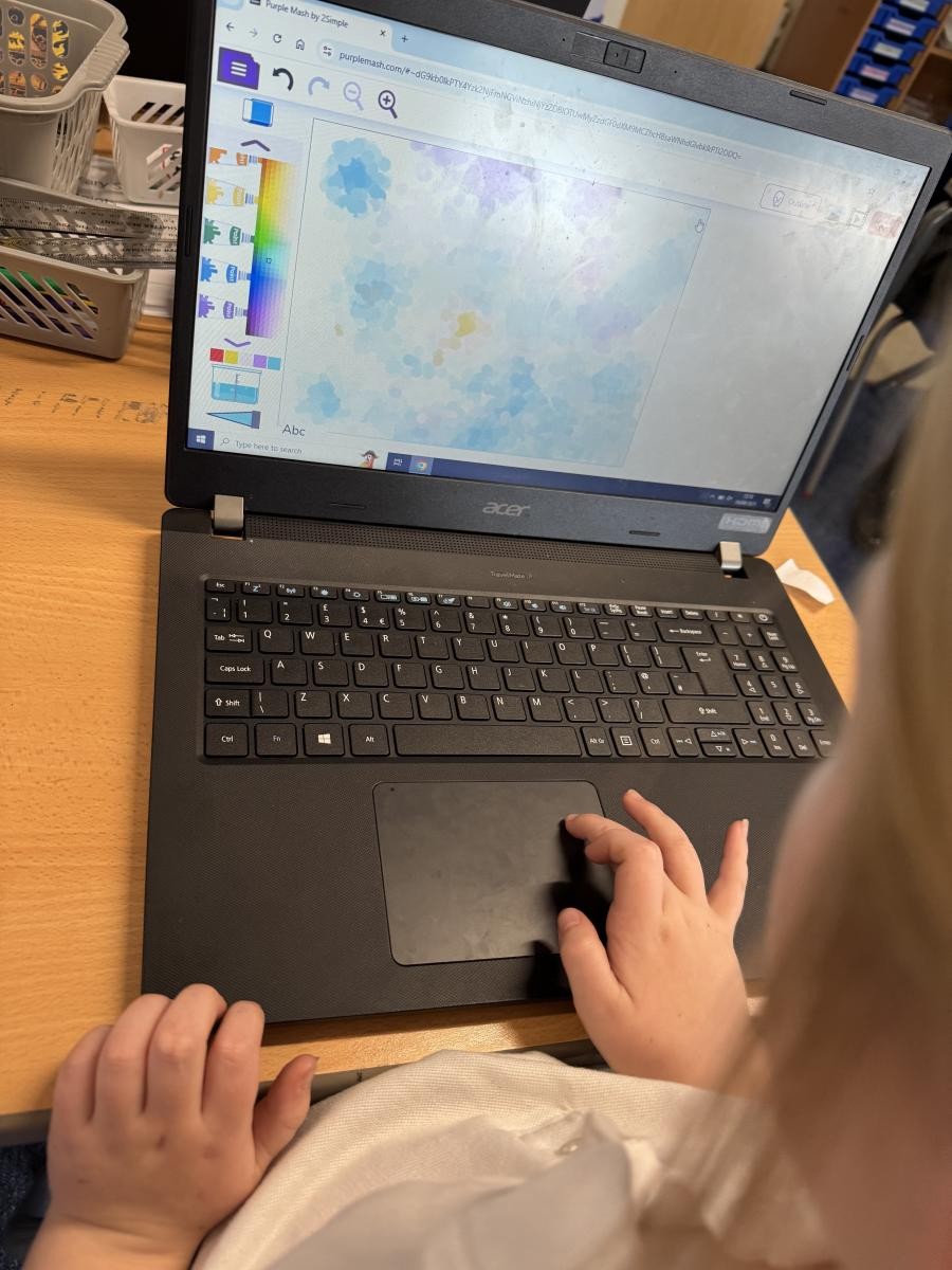 Computer being used in class