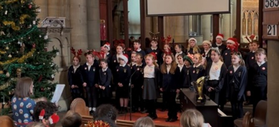 EPS Choir competing at the 2025 Northumberland Christmas Choir Competition in Morpeth