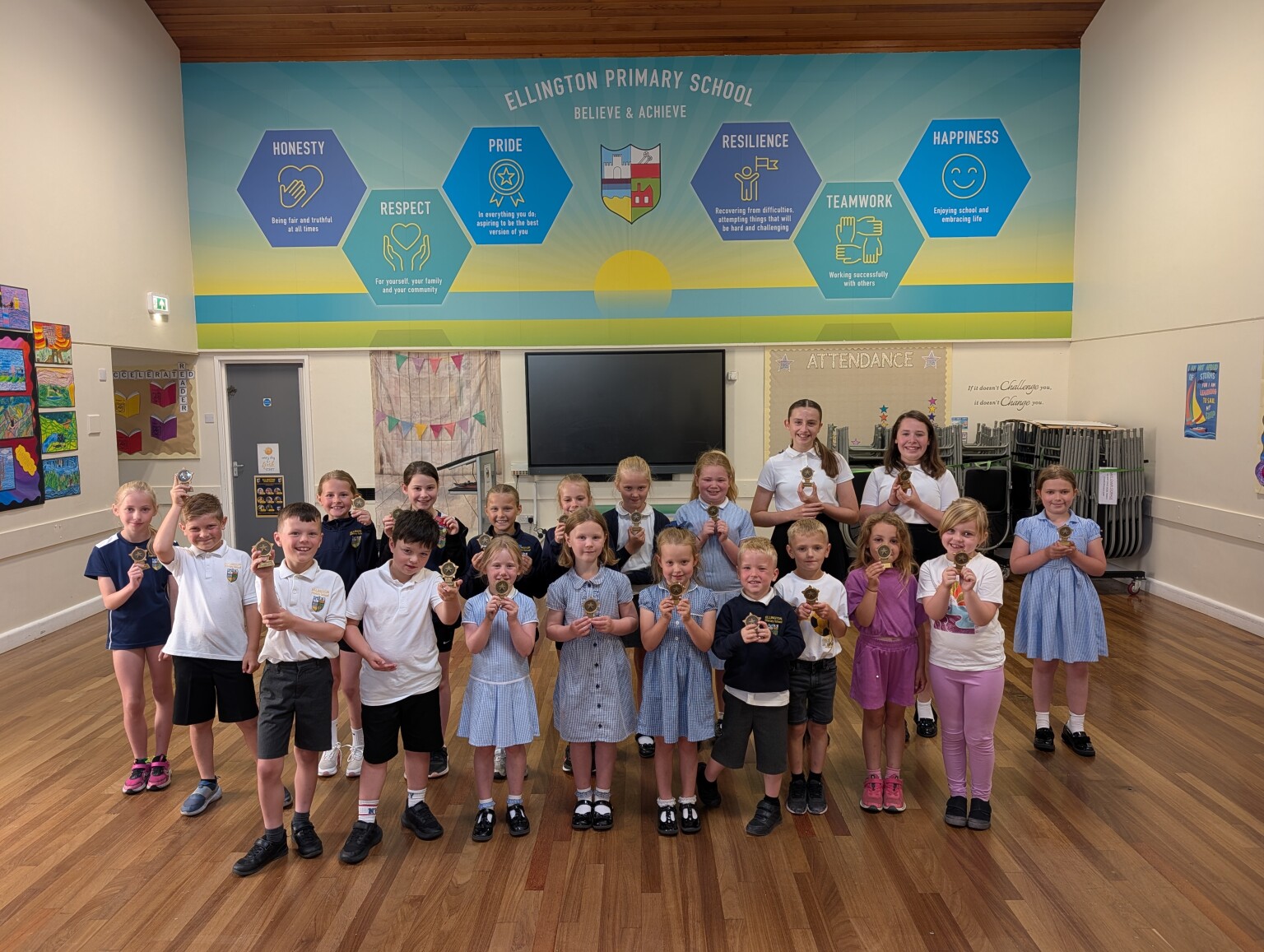 We had 20 children who achieved 100% attendance for the whole academic year.