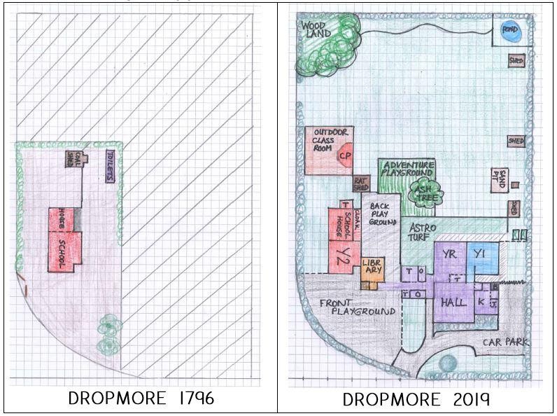 Dropmore map 1796 vs 2019
