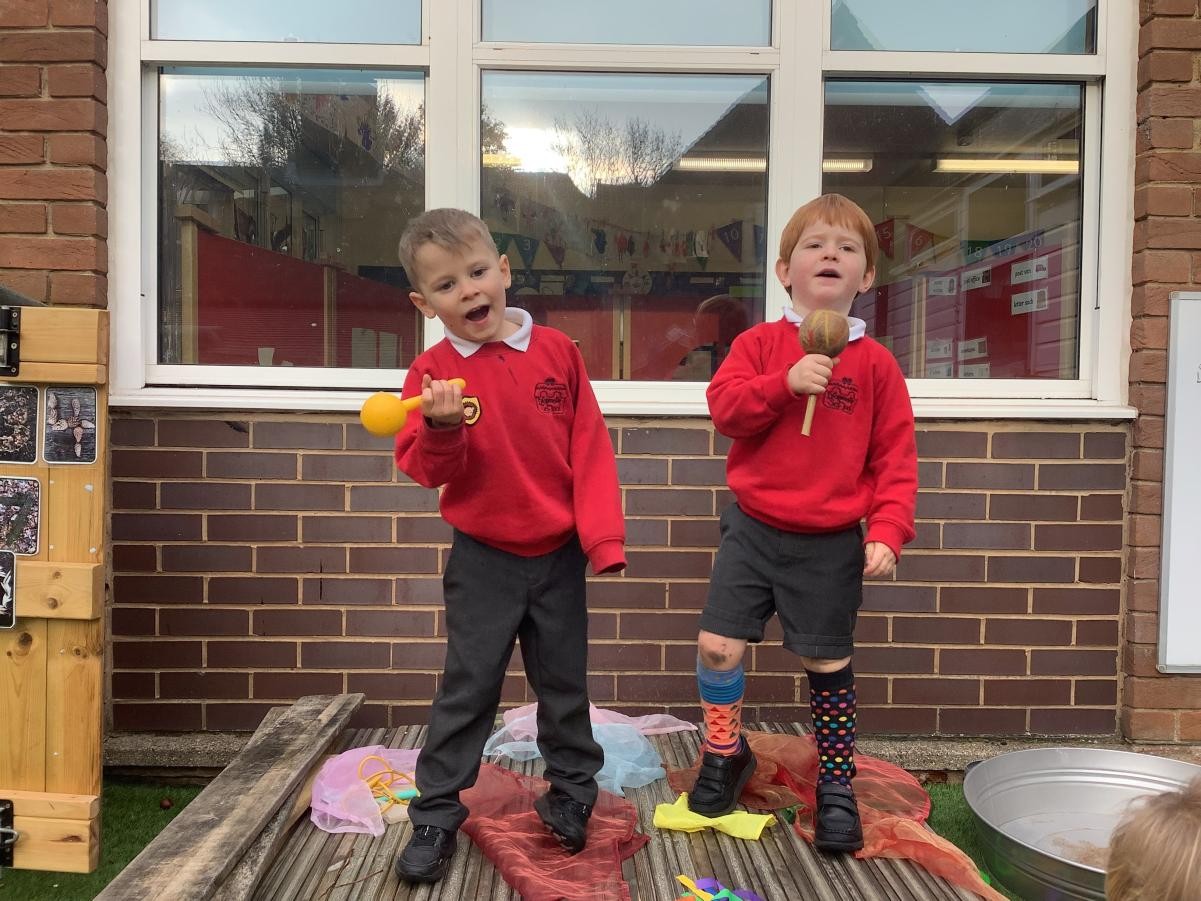 Proud Performer - using our outside stage