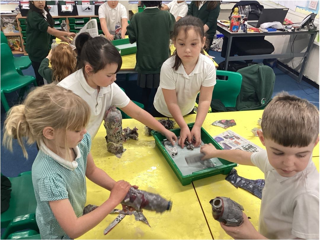 This is messy work - but we love being creative!