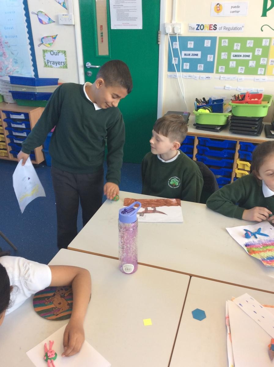 Sharing how they feel about each other’s work.