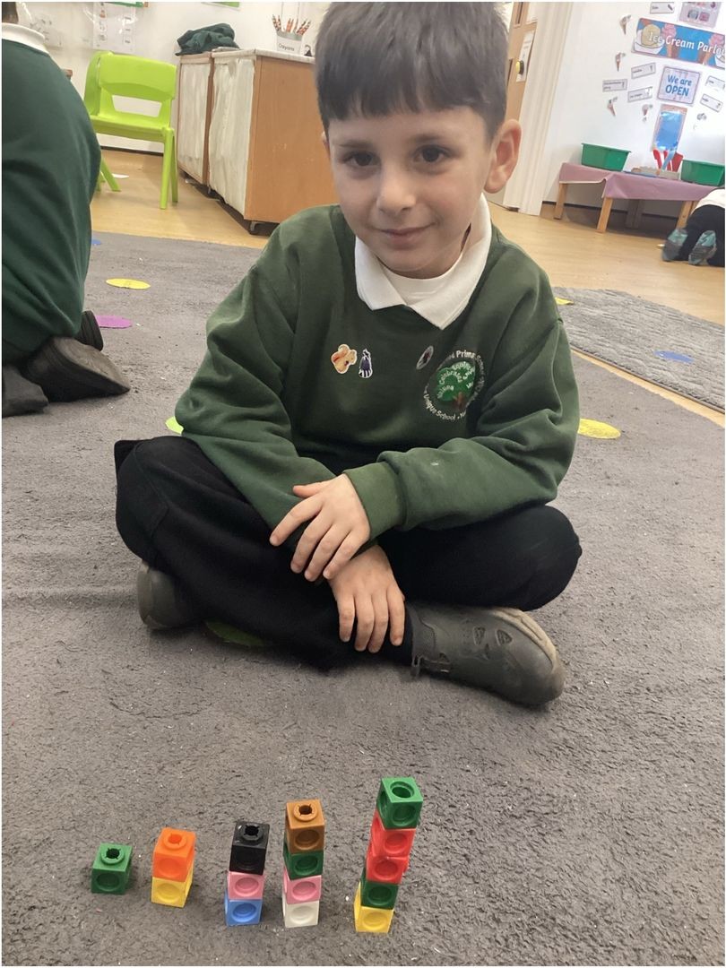 Building towers from 1 - 5