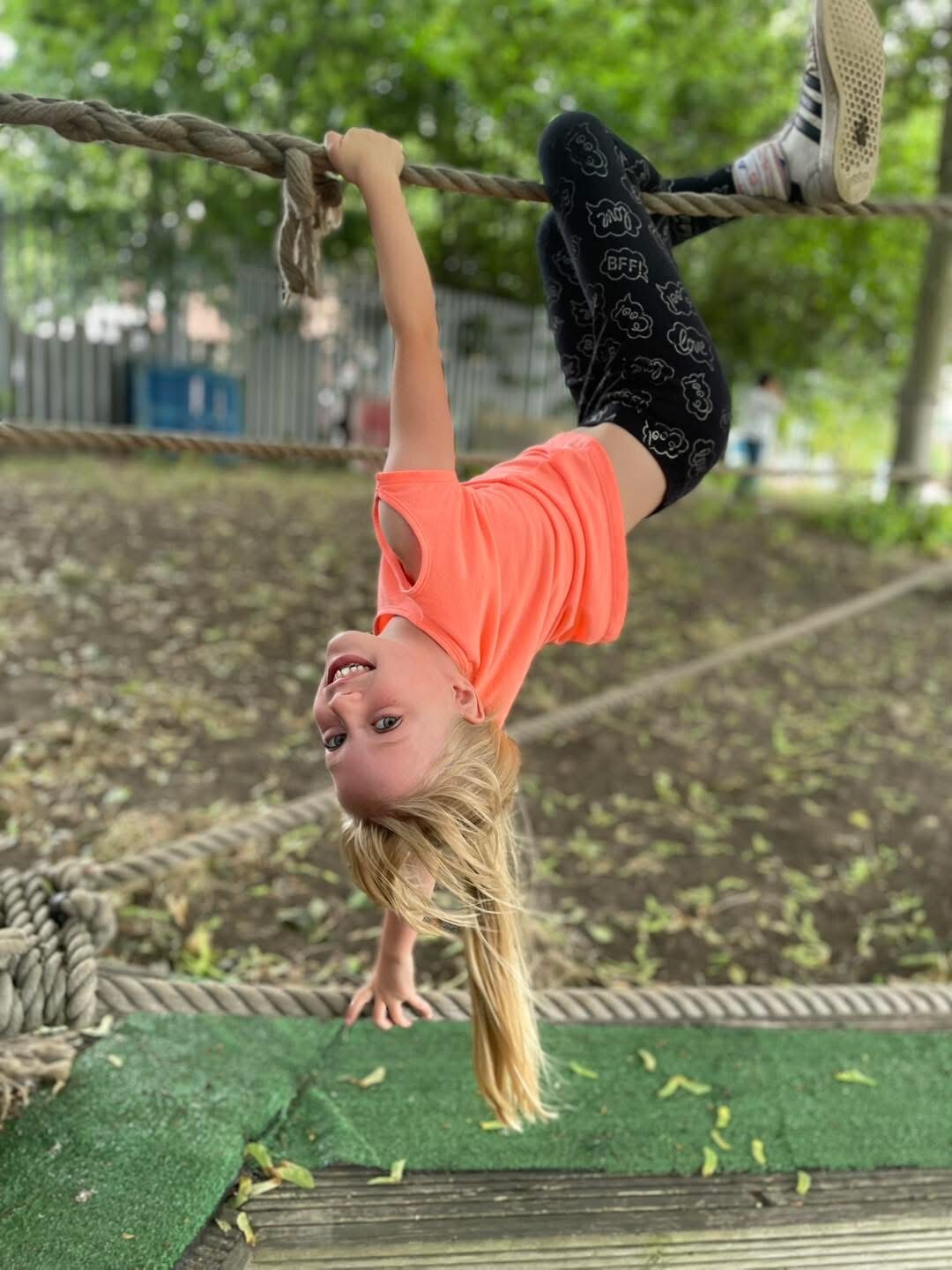 Hanging upside down