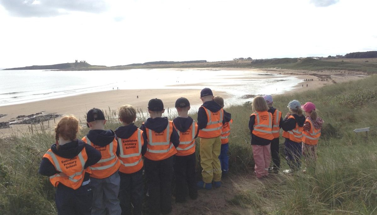 Group of children on a beach 