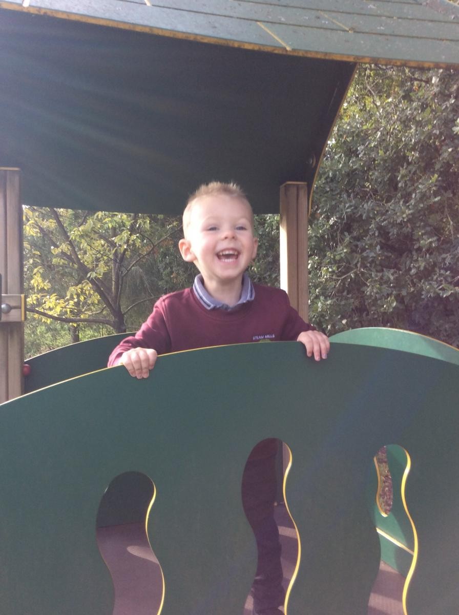 Fun on the climbing equipment!