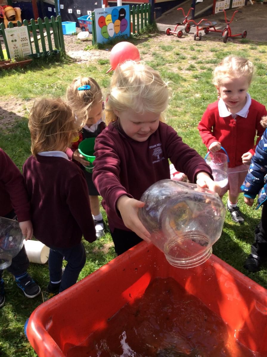 Fresh water for our tadpoles!