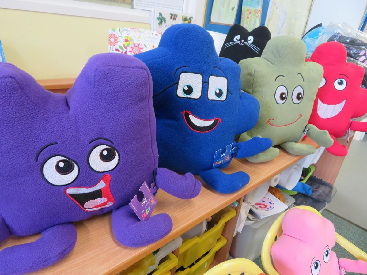 Sot toys - our new Jigsaw friends helping us with Personal, Social, Health and Economic Education