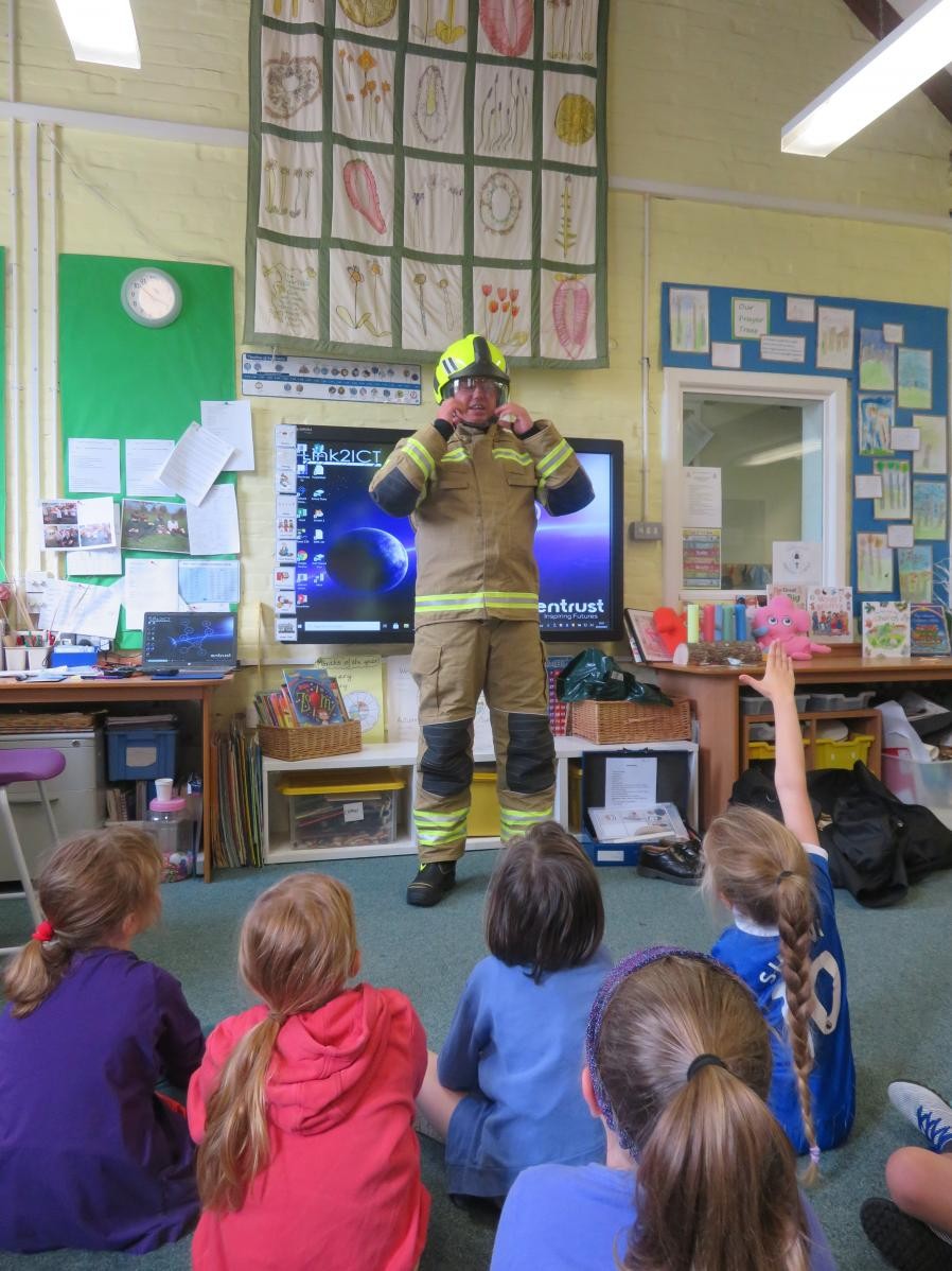 Learning about fire safety with West Sussex Fire and Rescue Service
