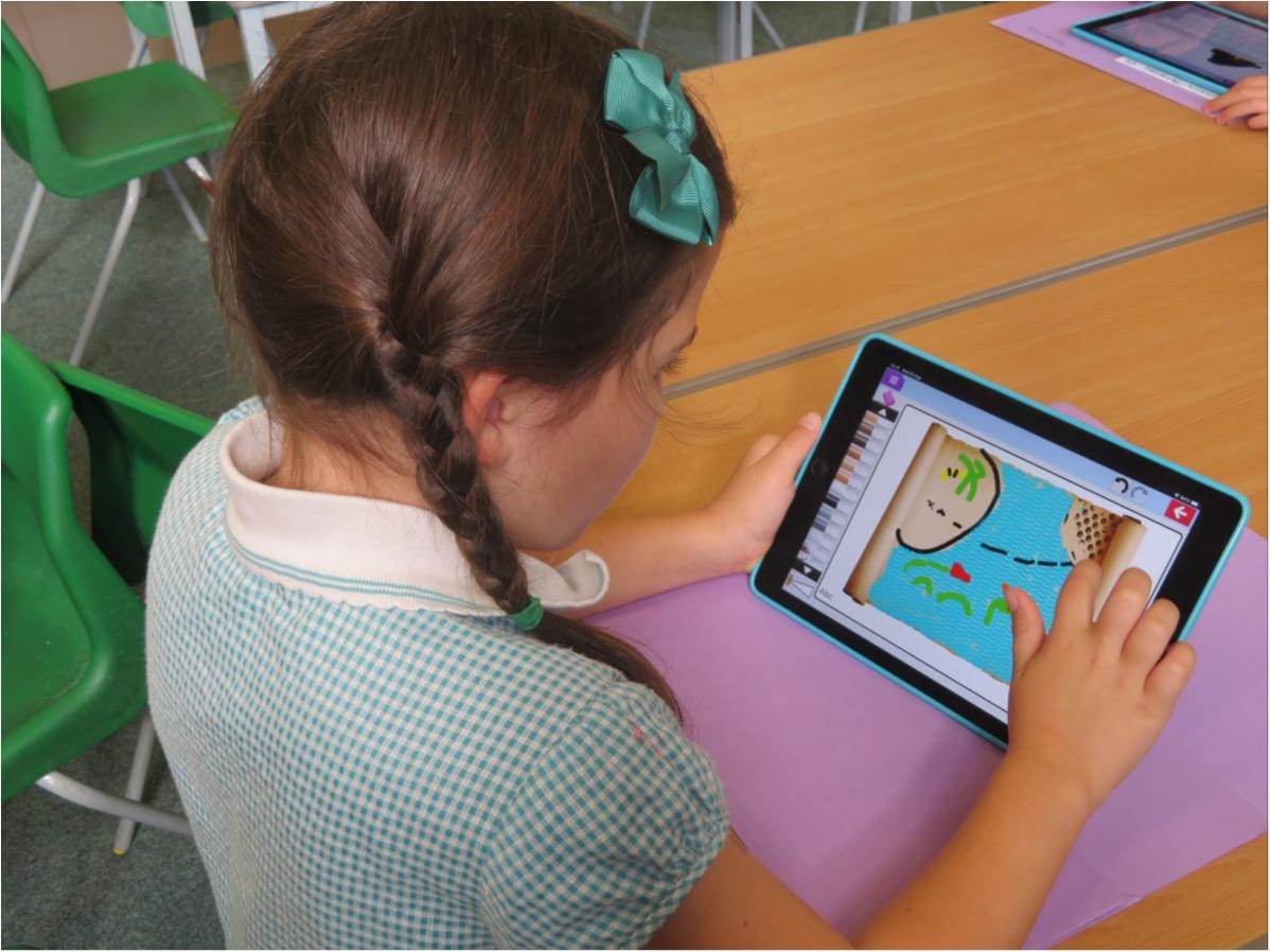 Child on a tablet