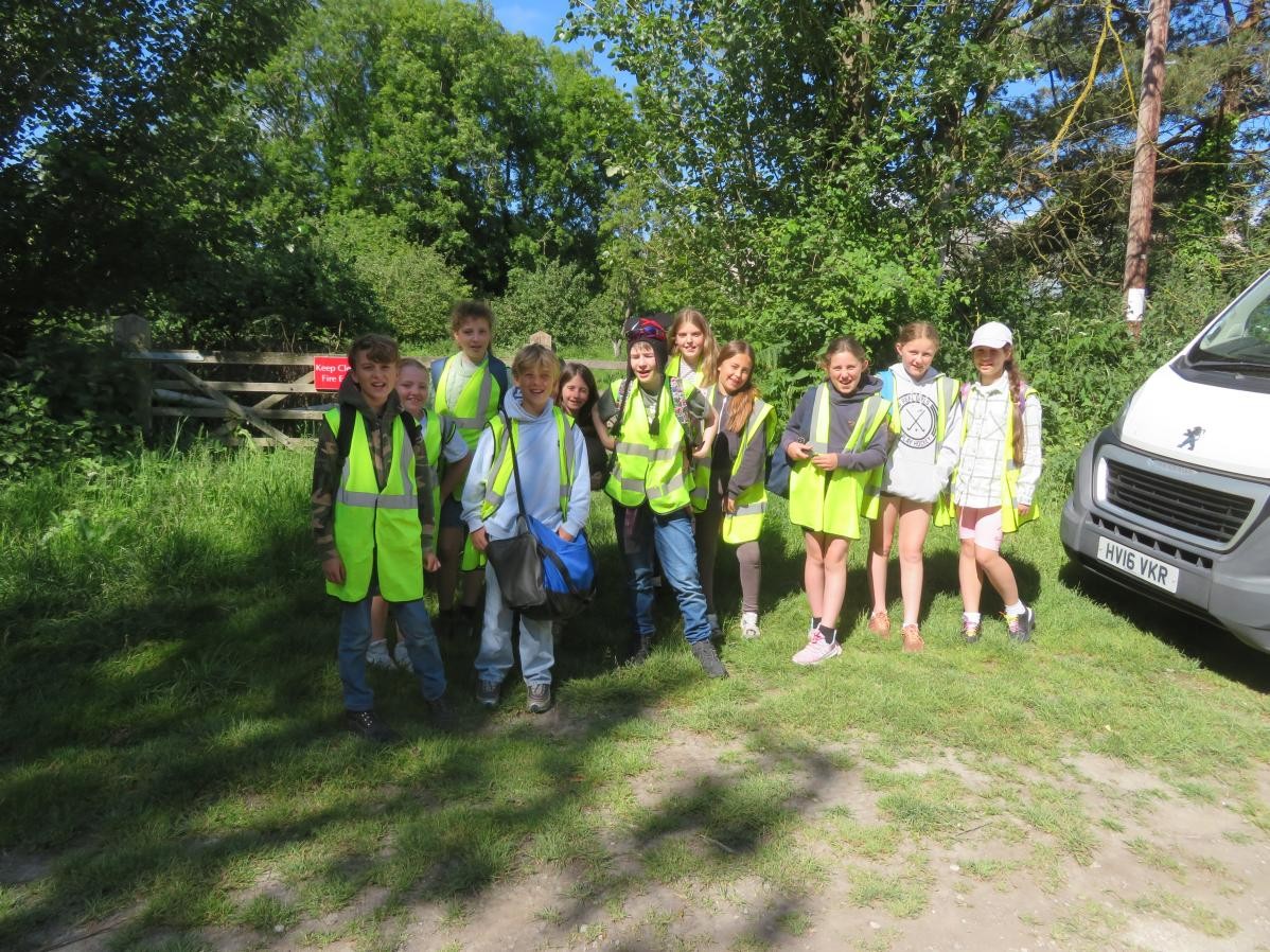 Pupils off to walk in the woods on a sunny day