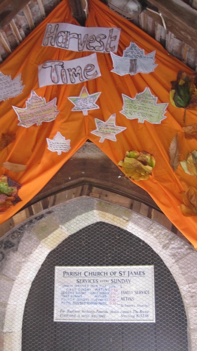 The decorated church porch