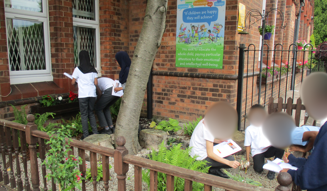 Collecting data on the grounds around school