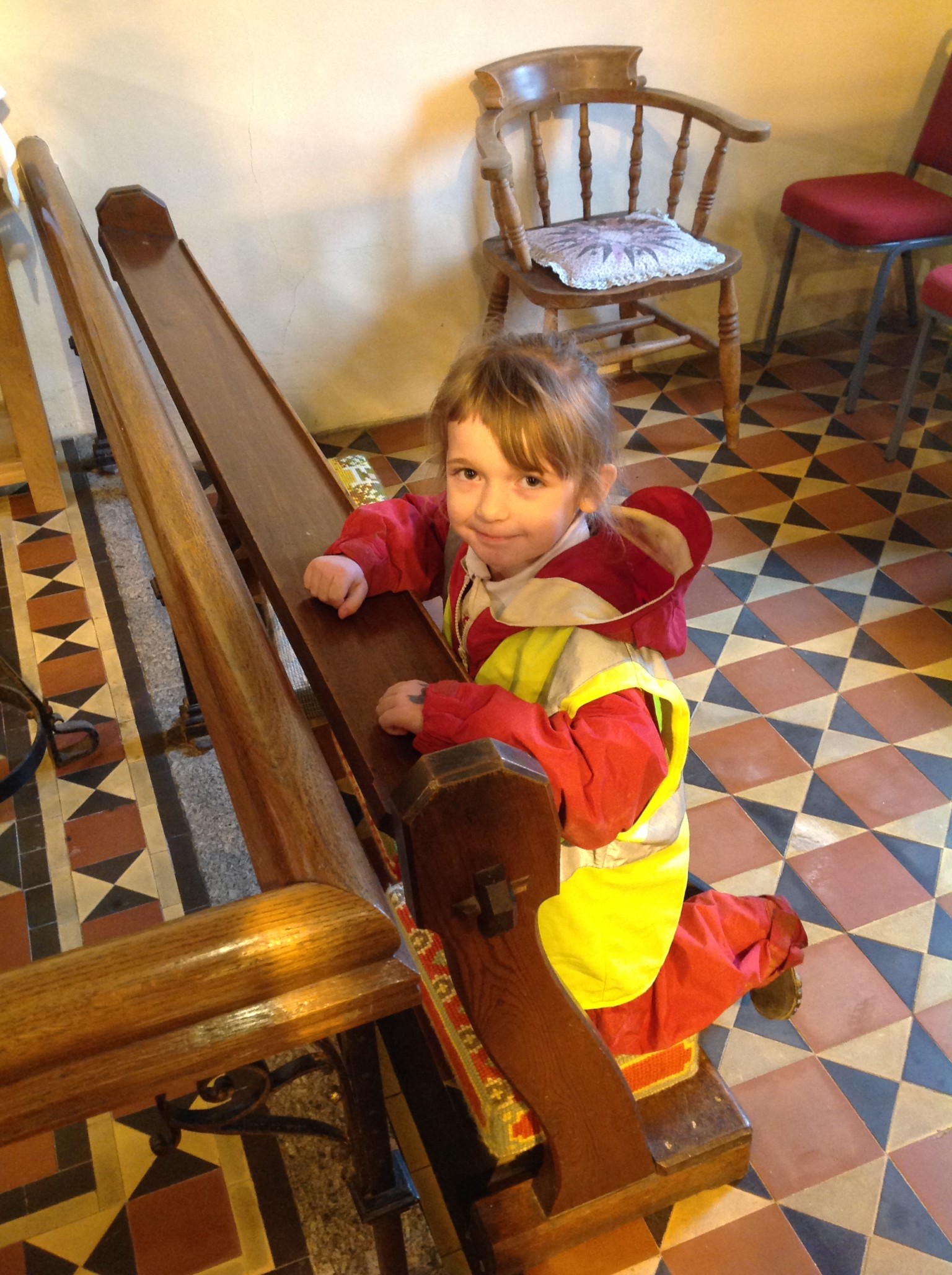Reception class visit to a local church