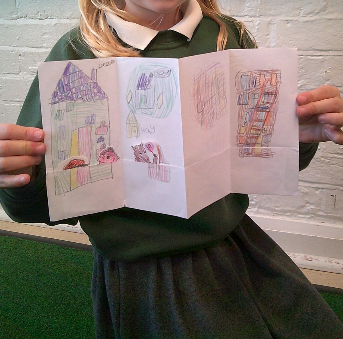 Year 2 created their own picture books in their Art lessons