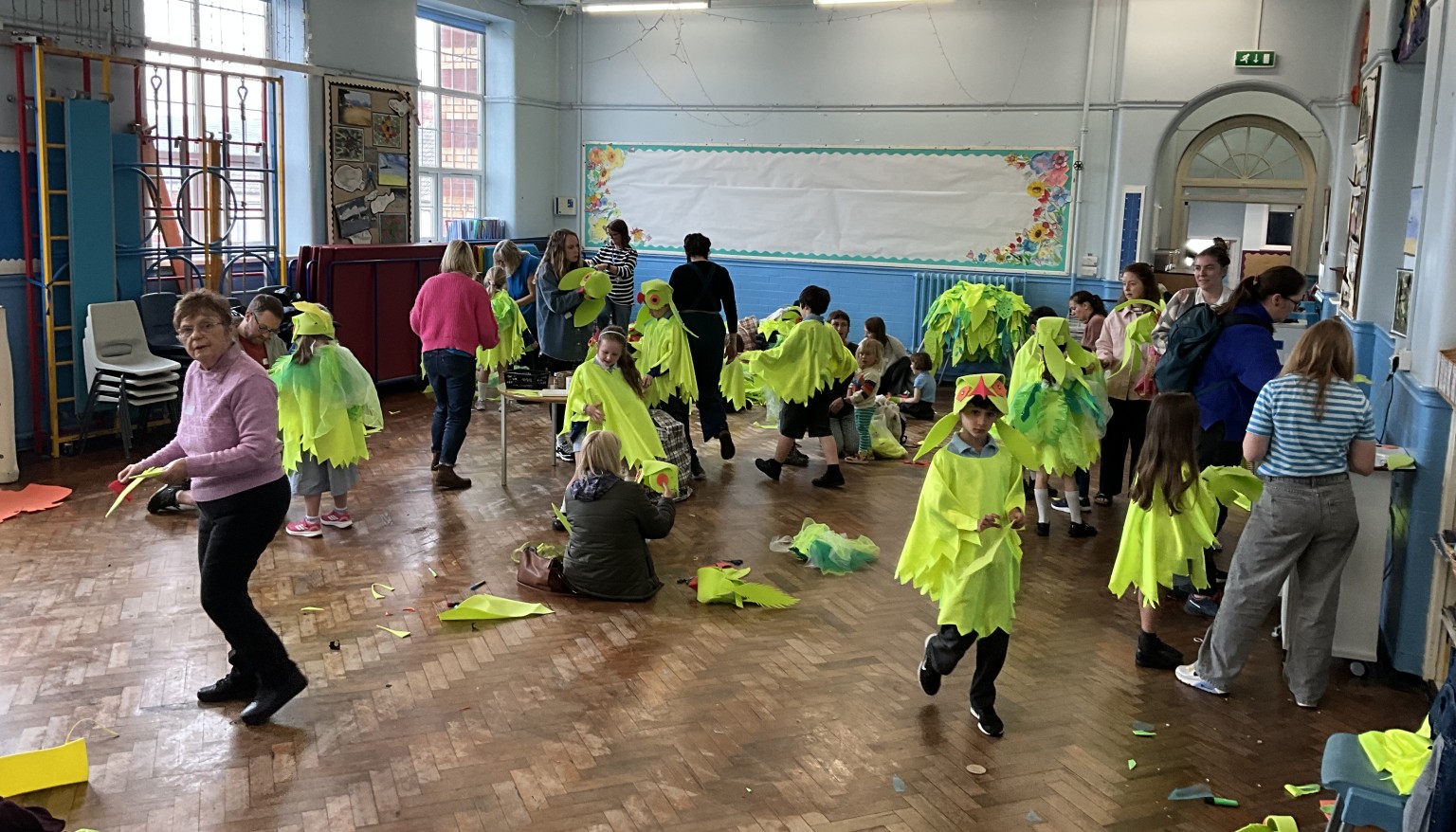 Children in a school hall