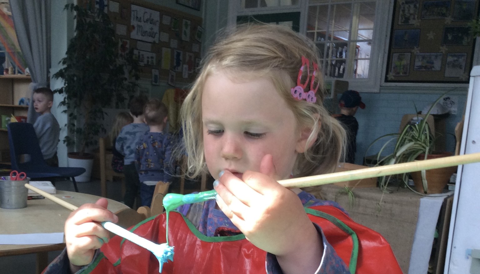 Girl painting