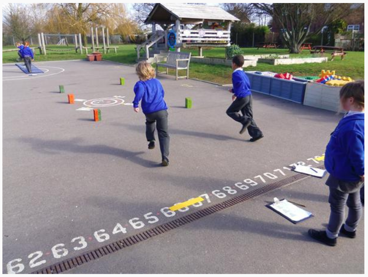 Maths - timing each other running