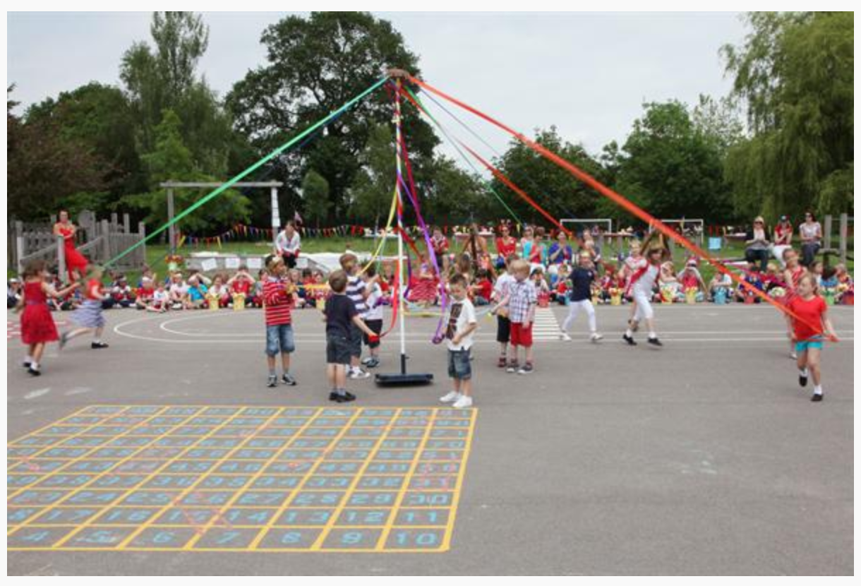 Maypole dancing