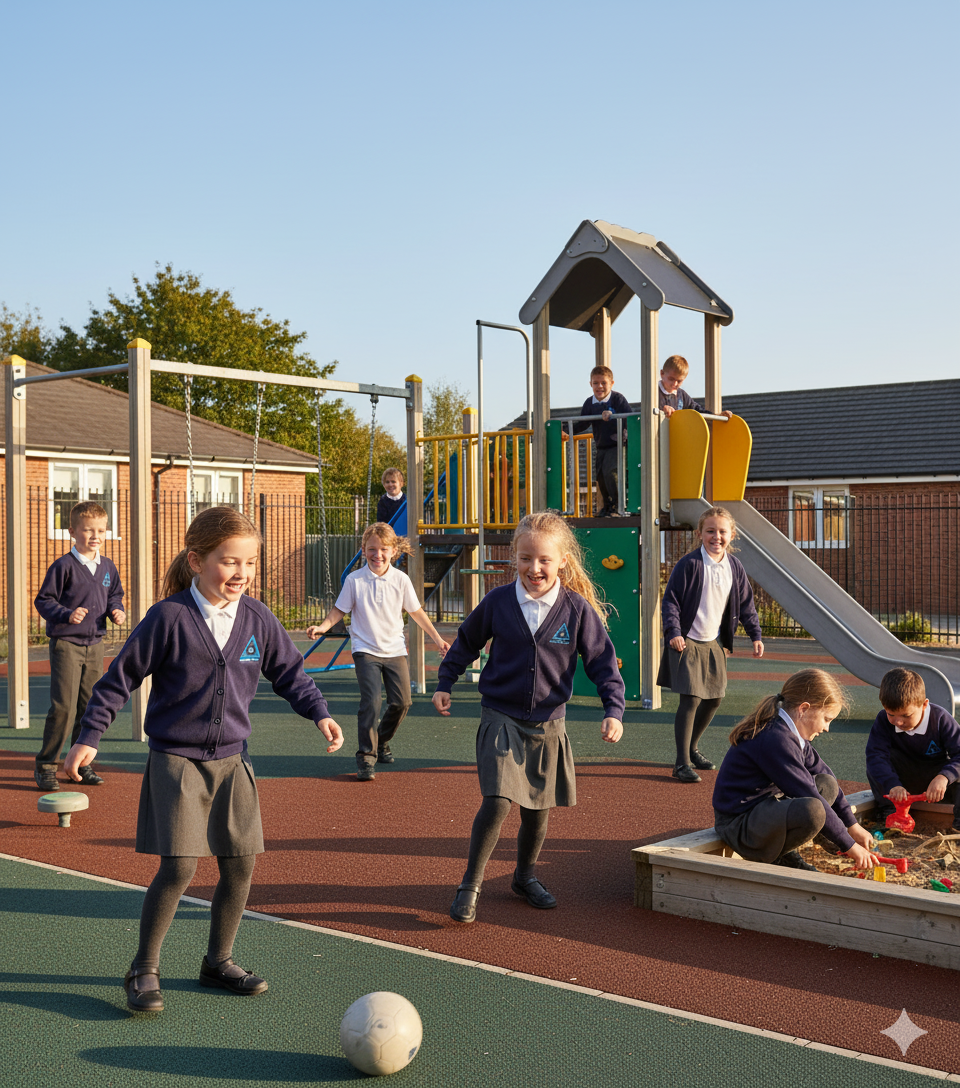 Children playing in the playground