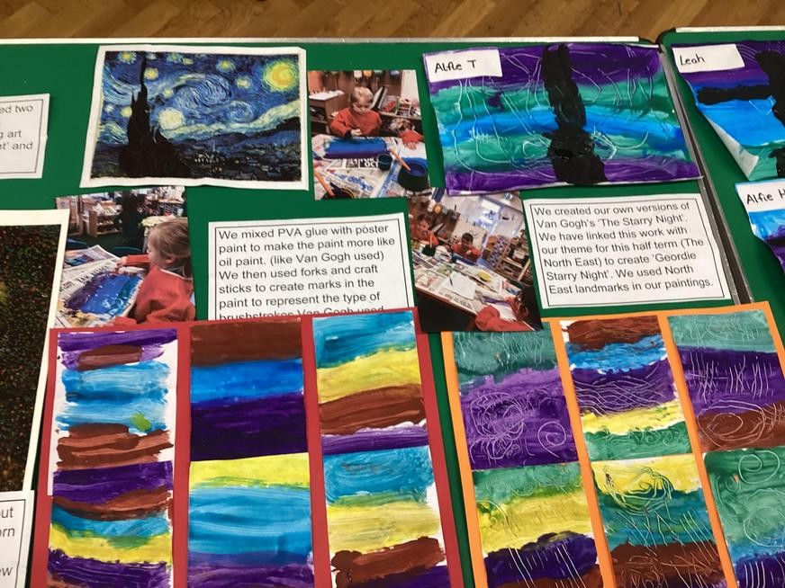 Paintings inspired by Van Gogh's Starry Starry Night