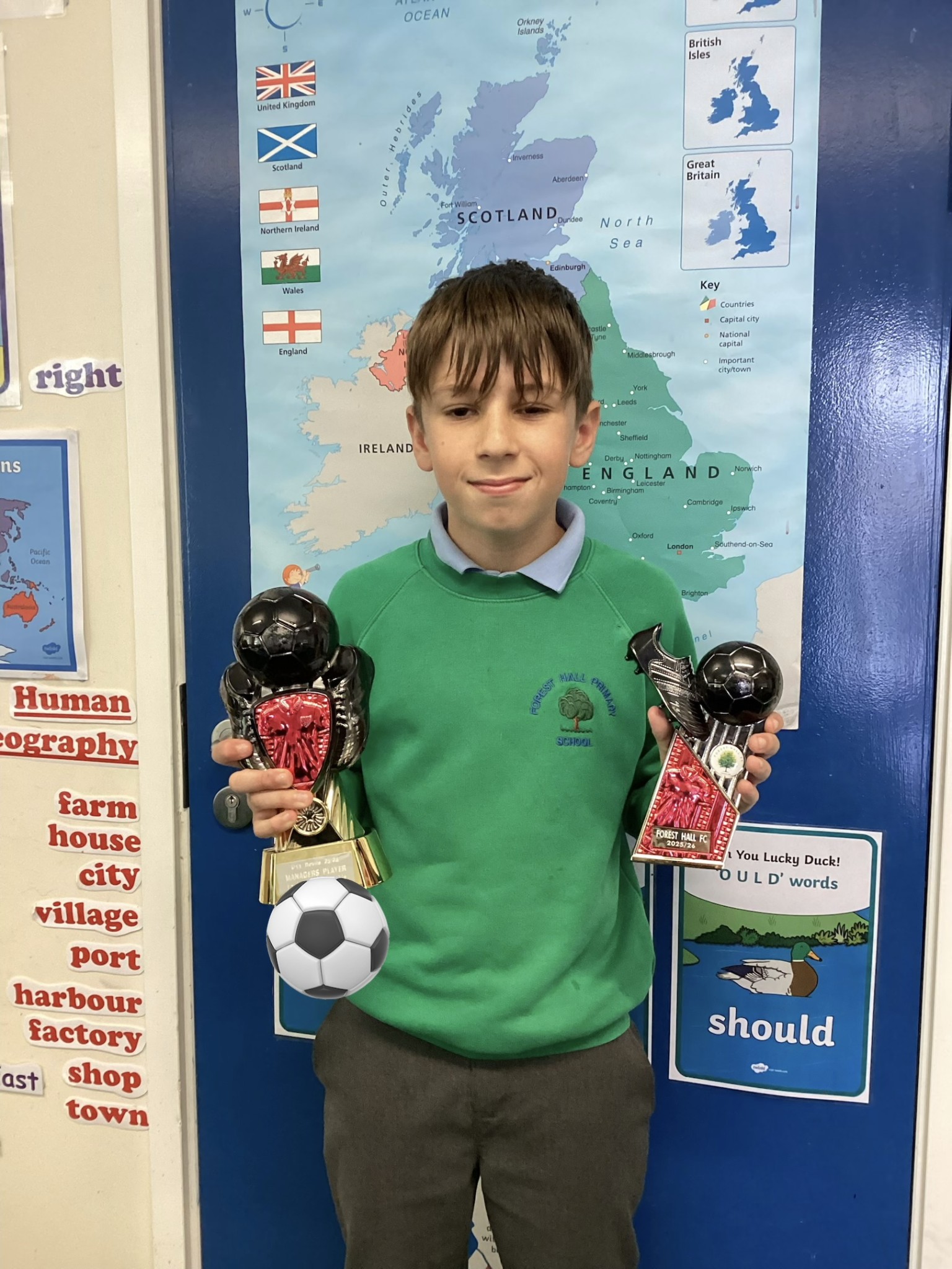 Child with trophy