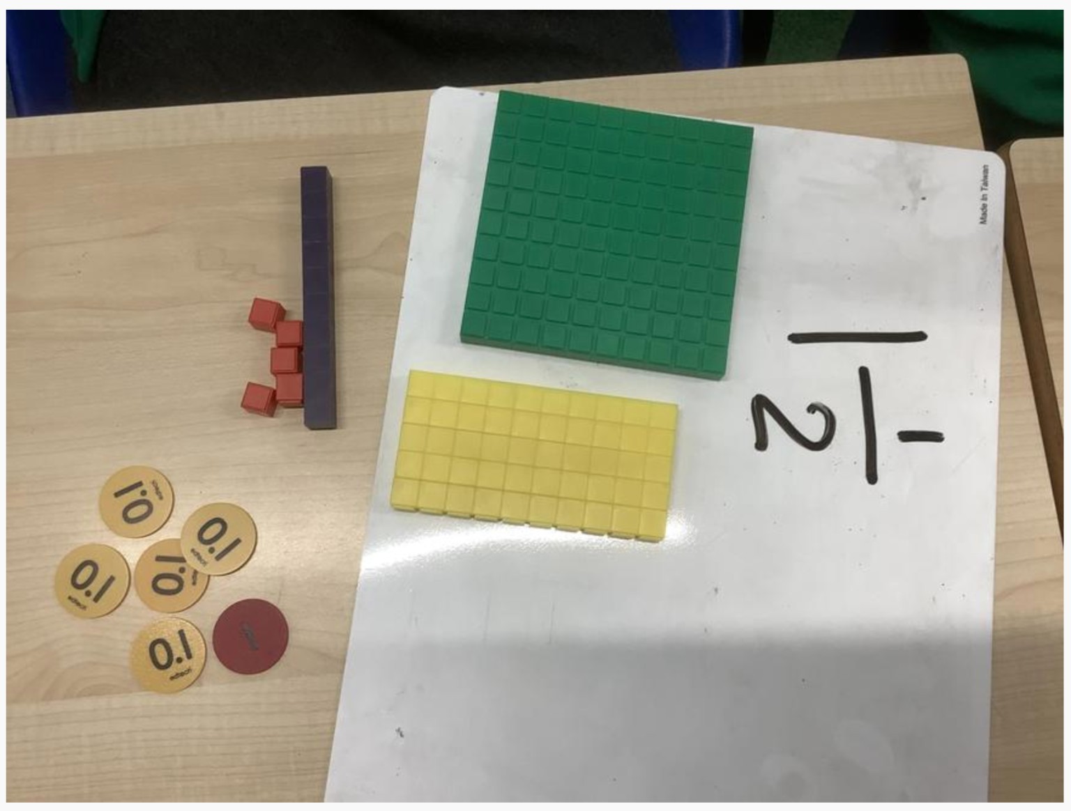 Using a range of manipulatives to represent a number
