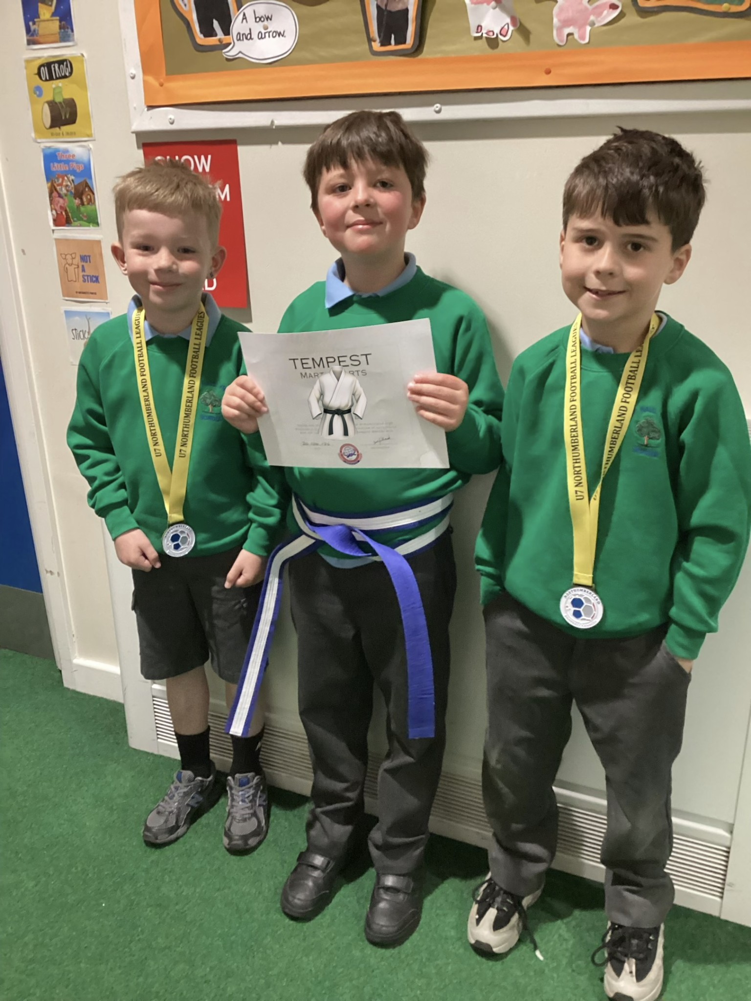 Boys with medals