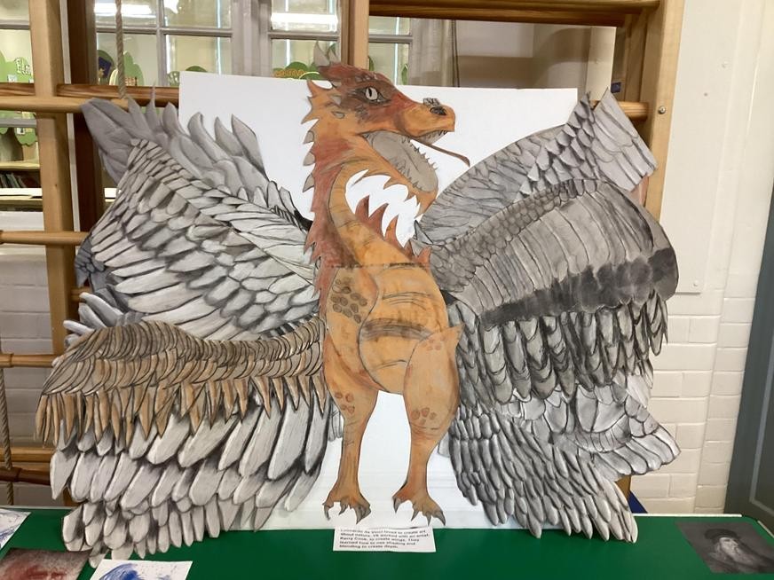 Mythical winged beast artwork