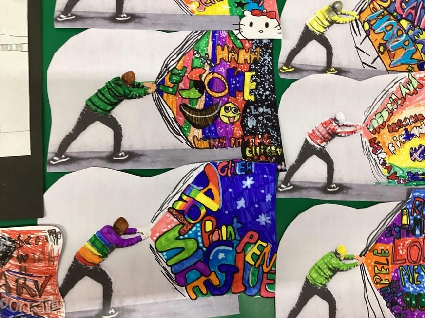 Colourful mural designs