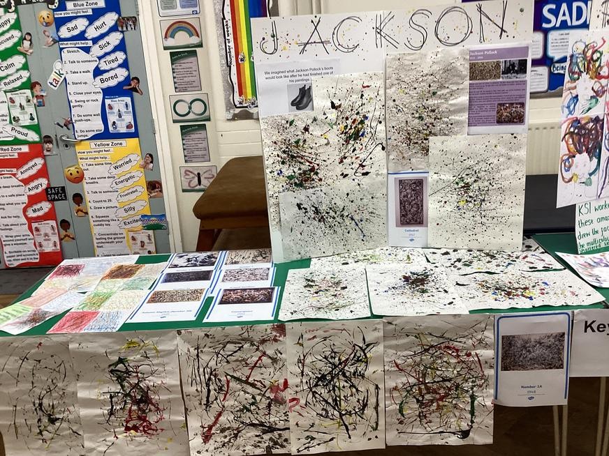 Pollock inspired paintings