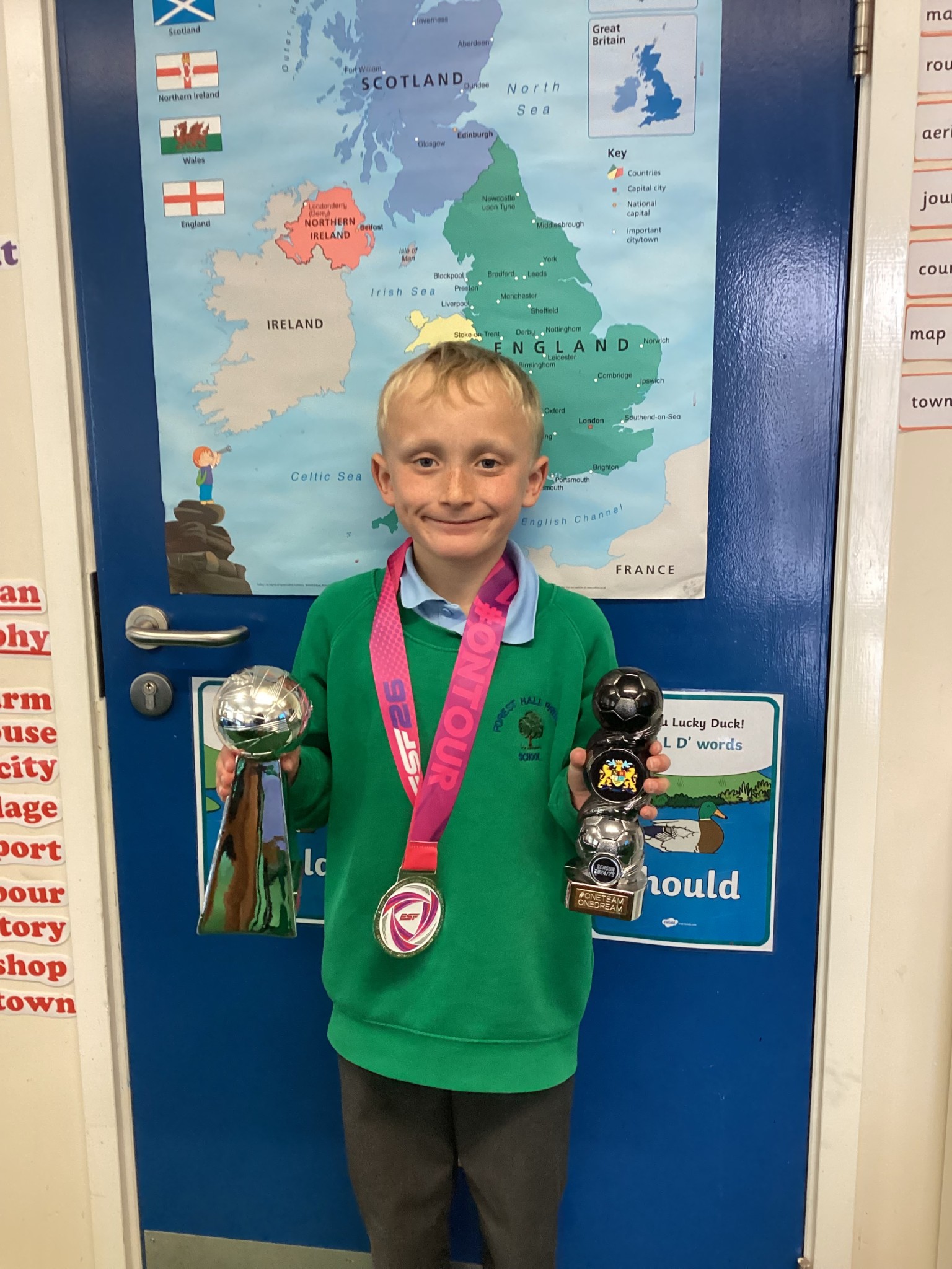Children with medal