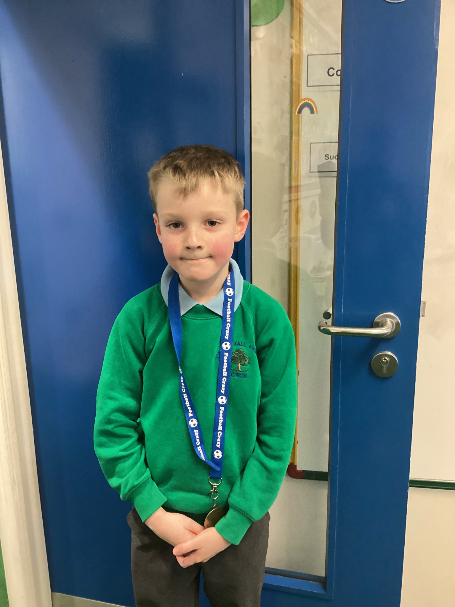 Child with medal