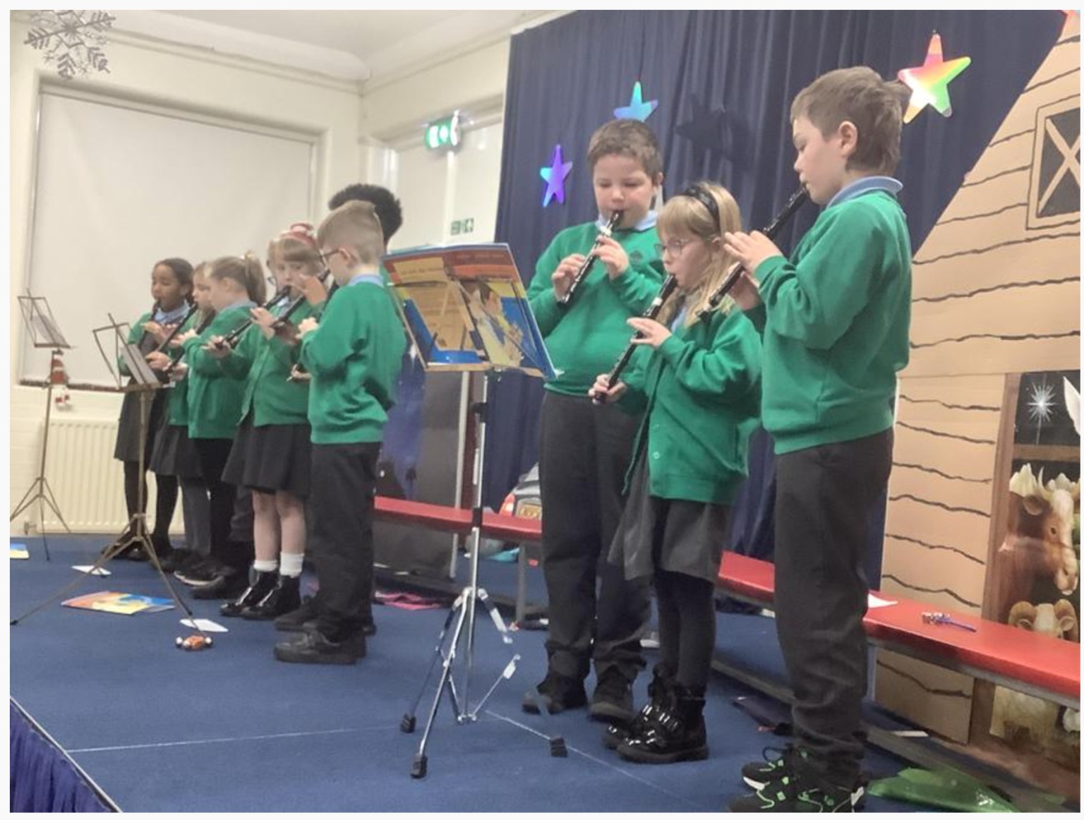 Recorder players in Assembly